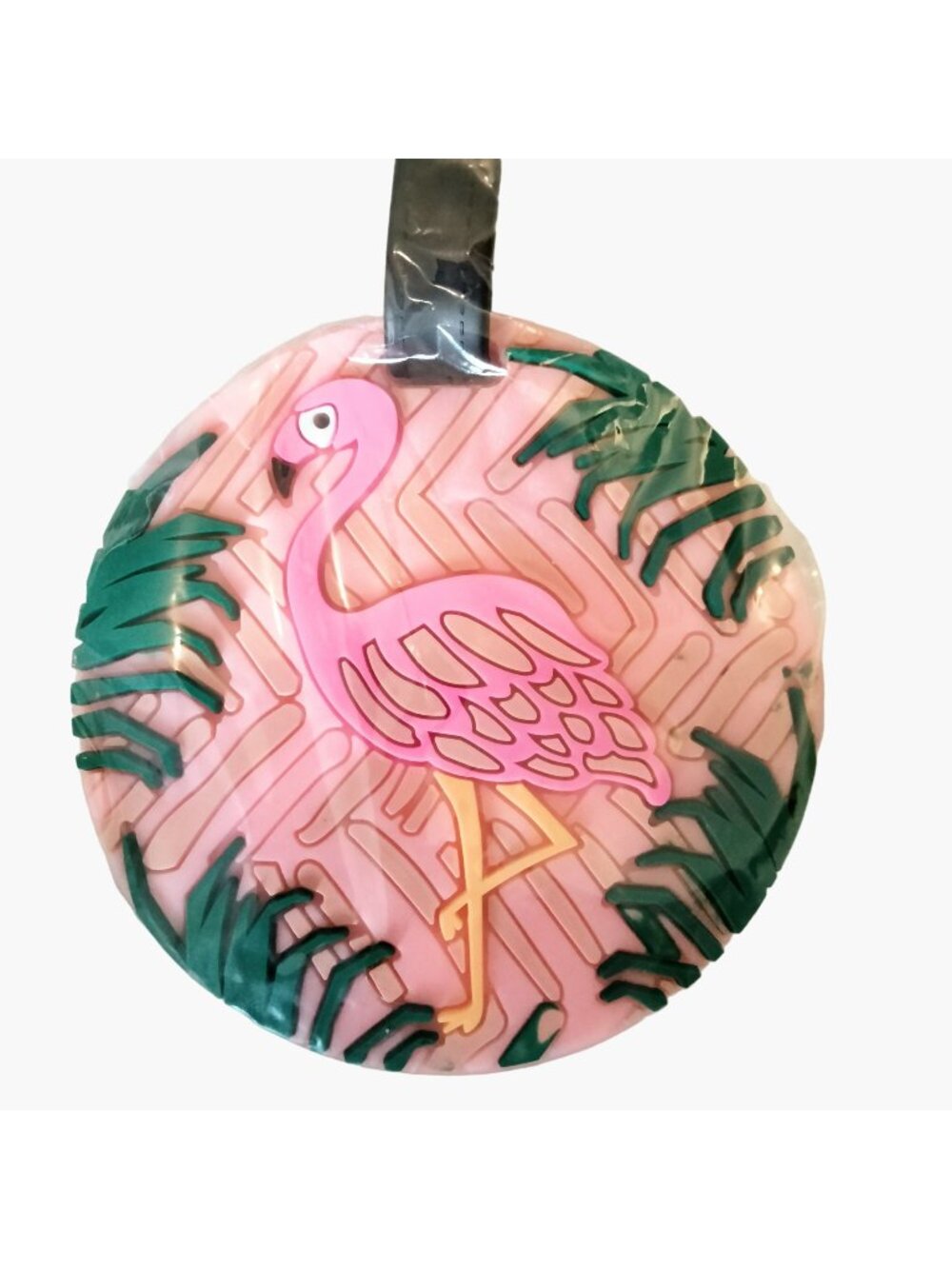 Pink Flamingo Luggage Tag ID Card Travel